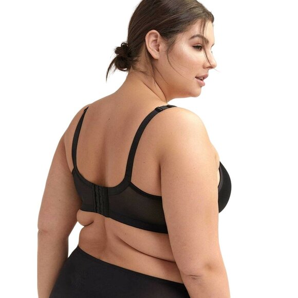 Voglio Eva Plus Size Padded Wirefree Bra Black 42H New - Picture 3 of 3